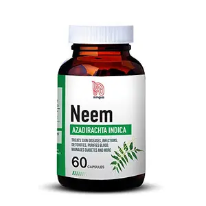 Nirogam Neem Capsules (60 Caps) For Skin Infections Anti inflammatory Ulcers