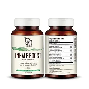 Inhale Boost 120 Tablets a Bottle I Lung Support Supplement | helps with ASTHMA RELIEF Clear Lung RESPIRATORY and Lung Health Supplement | Lung Detox and Lung Support