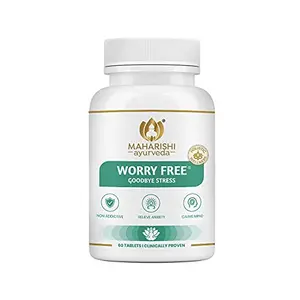 Maharishi Ayurveda Worry Free | For Occasional Stress & Anxiety Relief | 100% Natural and Non-Habit Forming | 60 Tablets (Pack 1)