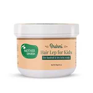 Mother Sparsh Brahmi Anti Dandruff Hair Lep for Kids | Hair Mask With Ayurvedic Herbs & Extracts | Soothes Dry Itchy Flaky Scalp | Promotes Healthy Hair Growth | 100g