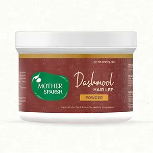 Mother Sparsh Ayurvedic Dashmool Hair Lep Powder - Pre Shampoo Hair Mask | Control Hair Fall with power of herbs | Deep Nourishment & Promotes Hair Health | 60gm