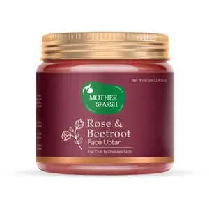 Mother Sparsh Rose & Beetroot Face Ubtan Powder for Dull Dry & Uneven Skin | Detoxify Skin & Get Natural Radiance | Enriched With Rose Beetroot Mosambi & Cashews | 40 gm