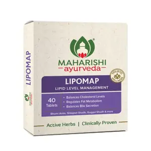 Maharishi Ayurveda Lipomap | Ayurvedic Medicine for Cholesterol Management| Highly Effective Herbs | Assists in managing daily stress | 40 Tablets Pack 1