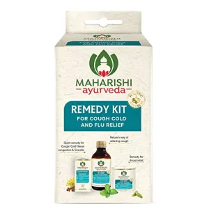 Maharishi Ayurveda Ayurvedic Remedy Kit with Tulsi Cinnamon Pippali Ginger Cinnamon Oil Ginger Black pepper and MoreKasni: 50 mlPrandhara: 3mlKanth Sudha: 30 pastilles (Pack 1)
