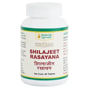 Maharishi Ayurveda Shilajeet Rasayana | Natural & Pure Shilajeet for Strength Stamina & Endurance | 40 Tablets Pack