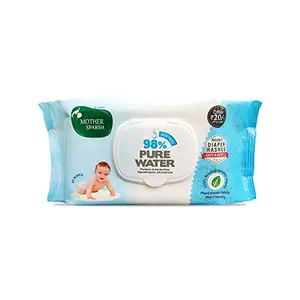 Mother Sparsh 98 % Water Based Wipes (Mild -Scented) - 80 Pieces
