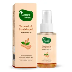 Mother Sparsh Turmeric and Sandalwood Light Weight & Non Sticky Face Oil for Skin Brightening & Intense Hydration - 50ml