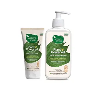 Mother Sparsh Plant Powered Natural Baby Face Cream 50g + Plant Powered Natural Baby Lotion 200 ml