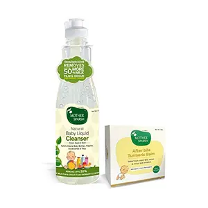 Mother Sparsh Natural Baby Liquid Cleanser (Cleanser 500ml + Turmeric Balm)