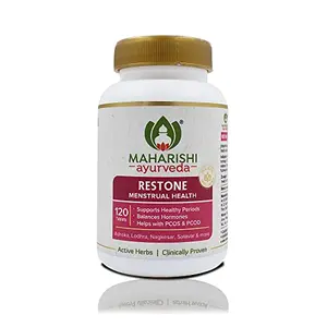 Maharishi Ayurveda Restone Tablets | Supports Healthy Periods | Balances Hormones | For Managing PCOD PCOS | 120 Tablets | Pack 1