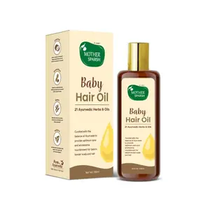 Mother Sparsh Ayurvedic Baby Hair Oil with 21 Herbs & Oils for Babys Tender Scalp & Hair 100 ML