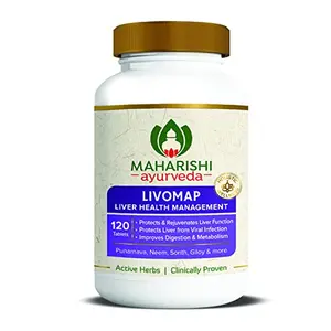 Maharishi Ayurveda Livomap Tablets for Liver Health Management | Rejuvenate Liver Function | Helps to Improve Digestion- 120 Tablets