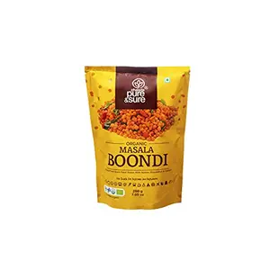 Pure & Sure Organic Masala Boondi | Organic Snacks | Pure & Sure Masala Boondi for Raita | 200gms.
