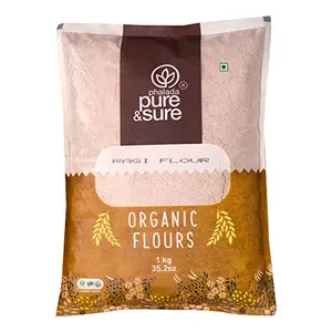 Pure & Sure Ragi Organic Flour For Gluten free (1 KG)