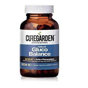 Curegarden Gluco Balance Supplement Capsule made by Combining Amla Turmeric and Pterocarpus Extract Helps to Control Blood Sugar Diabetes- 60 Caps