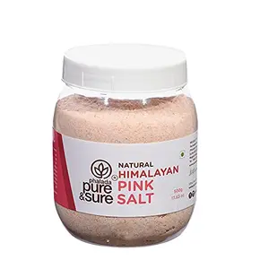 Pure & Sure Organic Natural Himalaya Pink Salt 500 Grams | Natural Substitute of White Salt