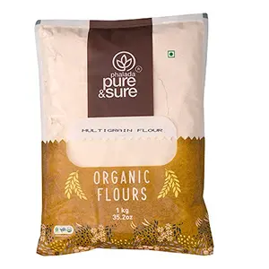 Pure & Sure Organic Multigrain Flour | Organic Flour | Pure & Sure Multigrain Atta 1kg.