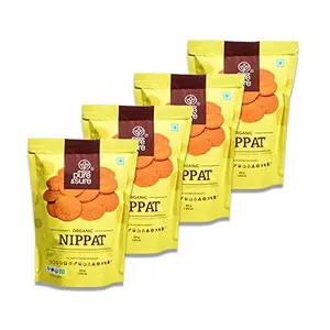Pure & Sure Organic Nippattu Snack 120Gm Pack Of 4| Delicious South Indian Namkeen | Ready to Eat Snacks Cholesterol Free No Trans Fats No Preservatives