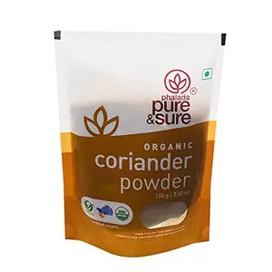 Pure & Sure Organic Coriander Masala Powder | Delicious & Aromatic Coriander Powder | Curry Masala Powder 100g