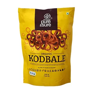 Pure & Sure Organic Kodubale | South Indian Snacks | Healthy & Delicious Rice Kodubale Snack | Pack Of 1 200g