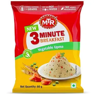 MTR 3 Mins Breakfast Vegetable Upma Pouch 60g