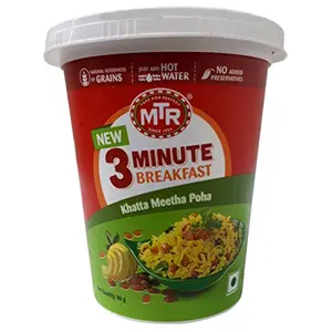 MTR Khatta Meetha Poha - 3 Minute Breakfast 80g Cup