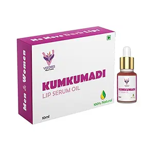 VEEDEES Kumkumadi Lip Serum Oil Lightening Brightening Softening Dark Lips | Men and Women 10ml