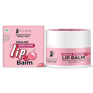 Pilgrim Squalane Lip Balm (Bubblegum) for women & men | Lip Balm for dark lips | Lip Balm with Shea & Cocoa Butter for soft lips | Lip Balm for soothing & hydrating Dry & Chapped Lips | 8 gm