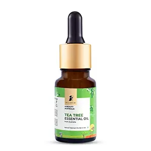 Pilgrim Tea Tree Essential Oil for Hair Skin & Acne care | 100% Pure & Natural Tea tree essential oil for acne & pimples | Tea tree oil for controlling dandruff | Women & Men | 10 ml