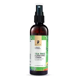 Pilgrim Tea Tree & 2% Niacinamide toner for oily skin | Niacinamide face toner for acne & blemish prone skin | Toner for open pores tightening pore cleansing & glowing skin | Women & Men | 100 ml
