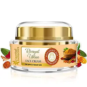 Oriental Botanics Rivayat Ubtan Face Cream 50 g | Infused with Traditional Ubtan Ingredients for Naturally Glowing & Nourished Skin | Cruelty Free & Vegan | Paraben Free