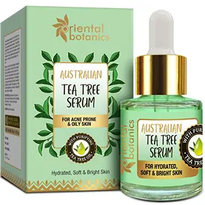 Oriental Botanics Australian Tea Tree Face Serum 20 ml | Infused withTea Tree to Fight Acne and Oily Skin | Cruelty Free & Vegan | Paraben Free