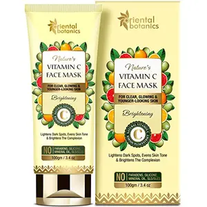 Oriental Botanics Nature's Vitamin C Brightening Face Mask 100 g | Infused with Natural Vitamin C Kakadu Plum that Gives Clear & Glowing Skin | Cruelty Free & Vegan | Paraben Free