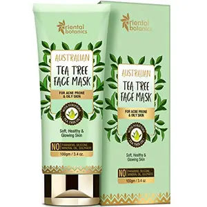 Oriental Botanics Australian Tea Tree Face Gel 50ml | Infused withTea Tree to Fight Acne and Oily Skin | Cruelty Free & Vegan | Paraben Free
