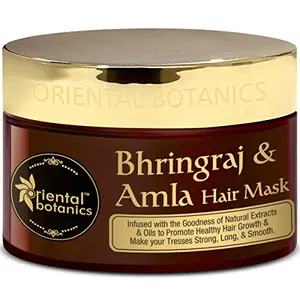 Oriental Botanics Bhringraj & Amla Hair Mask 200 ml with Bhringraj & Amla Oil for Stronger Conditioned Hair | Cruelty Free & Vegan | Paraben Free | No SLS/SLES