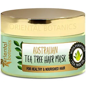 Oriental Botanics Australian Tea Tree Hair Mask 200 ml with Tea Tree for Nourished Scalp & Healthy Hair | Cruelty Free & Vegan | Paraben Free | No SLS/SLES
