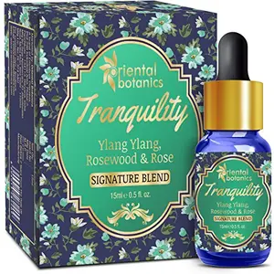 Oriental Botanics Tranquility Aroma Therapy Diffuser Oil 15 ml with 100% Pure & Natural Oil that Uplifts Your Senses & Relaxes Mind | Cruelty Free & Vegan