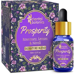 Oriental Botanics Prosperity Aroma Therapy Diffuser Oil 15 ml with 100% Pure & Natural Oil that Uplifts Your Senses & Relaxes Mind | Cruelty Free & Vegan