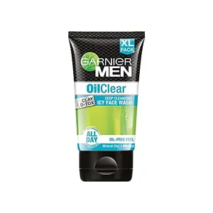 Garnier Men Face Wash Balances Oil Level in Skin OilClear Clay D-Tox 150 g