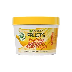Garnier Fructis Nourishing Hair Mask For Dry Hair Moisturising & Softening Banana Hair Food 390 ml