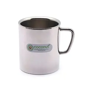 Coconut Bliss Stainless Steel Double Walled Coffee / Tea / Green Tea Mugs -Capacity - Set of 2 - 200ML Each