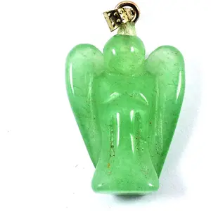 Reiki Crystal Products Green Jade Natural Stone Pendant Wire Wrapped Oval Pendant Semi Precious Stone Pendants for Unisex