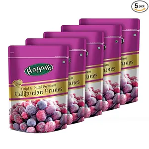 Happilo Premium Dried Californian Pitted Prunes 200g (Pack of 5)