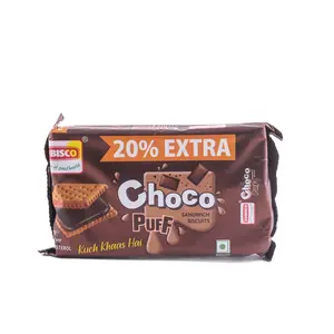 Choco Puff Sandwich Cream Biscuits Tasty Healthy and Cholesterol Free