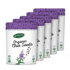 Happilo Premium Raw Organic Authentic Chia Seeds 250g ( Pack of 5 )