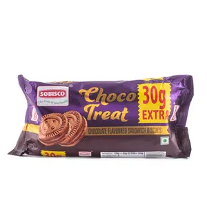 SOBISCO Choco Treat Chocolate Sandwich Cream Biscuits tasty and healthy (144g) (Pack of 10)