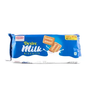 SOBISCO Desire Milk 100% ATTA Biscuits No Maida No Cholesterol (250g) (Pack of 15)