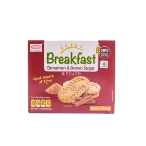 SOBISCO Breakfast Cinnamon & Brown Sugar Biscuits Good Source of Fiber (200gm) (Pack of 5)