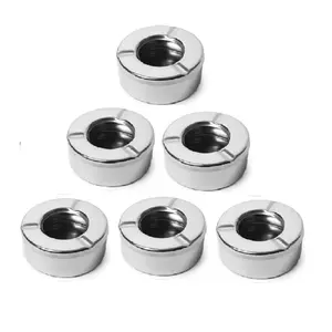 Dynore Stainless Steel Lid Ash Tray- Set of 6