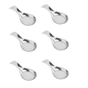 Dynore Stainless Steel Single Spoon Rest- Set of 6